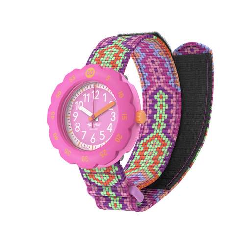Montre FLIK FLAK loop it! enfant bracelet pet recycle rose