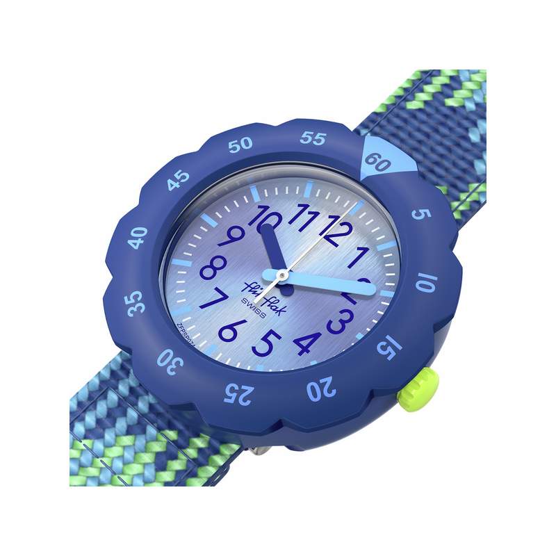 Montre FLIK FLAK LOOP IN BLUE enfant bracelet pet recycle bleu - vue 2