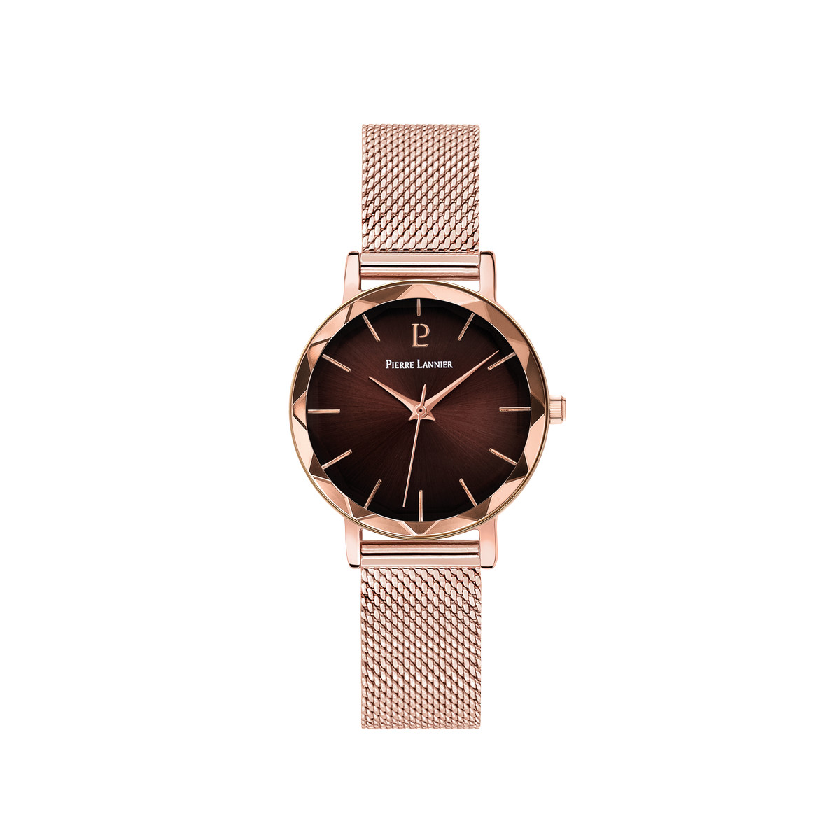 Montre PIERRE LANNIER multiples femme bracelet acier doré rose