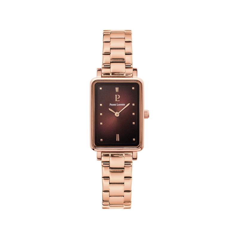 Montre PIERRE LANNIER ariane femme bracelet acier doré rose - vue 1