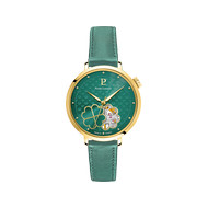 Montre PIERRE LANNIER esperance femme automatique, bracelet cuir vert