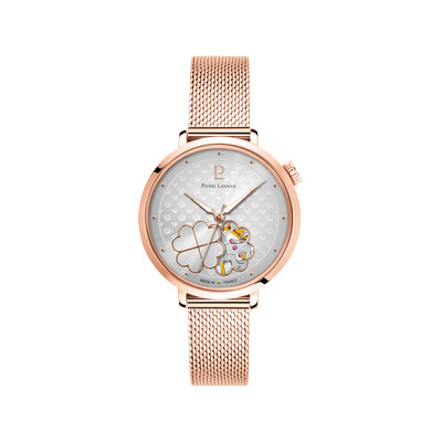 Montre PIERRE LANNIER esperance femme automatique, bracelet acier doré rose - vue 1