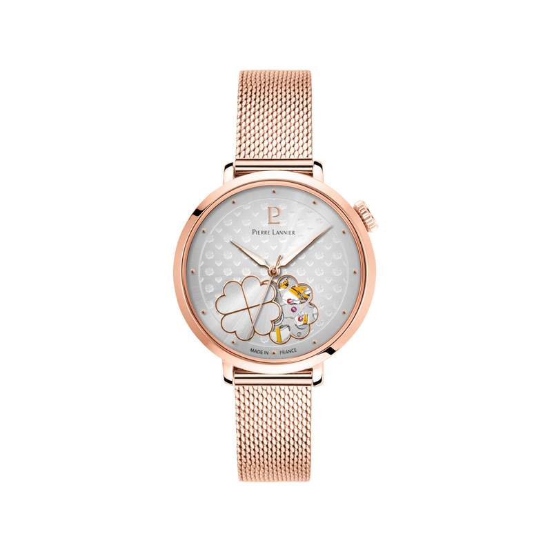 Montre PIERRE LANNIER esperance femme automatique, bracelet acier doré rose - vue 1
