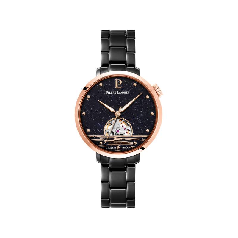 Montre PIERRE LANNIER australe femme automatique, bracelet acier gris - vue 1