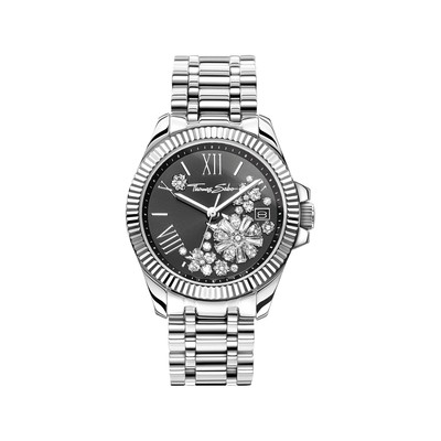Montre THOMAS SABO femme cadran noir bracelet acier