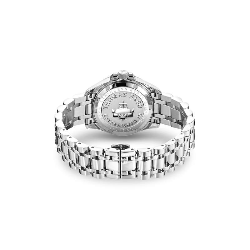 Montre THOMAS SABO femme cadran noir bracelet acier - vue 3