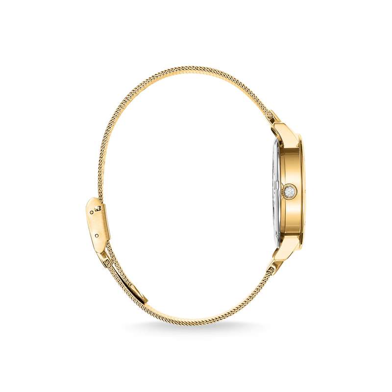 Montre THOMAS SABO femme bracelet acier or maille milanaise - vue 2