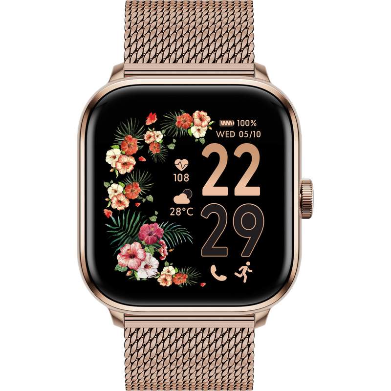 Montre ICE WATCH ICE SMART TWO 1.70 femme digital, bracelet acier inoxydable rose - vue D1