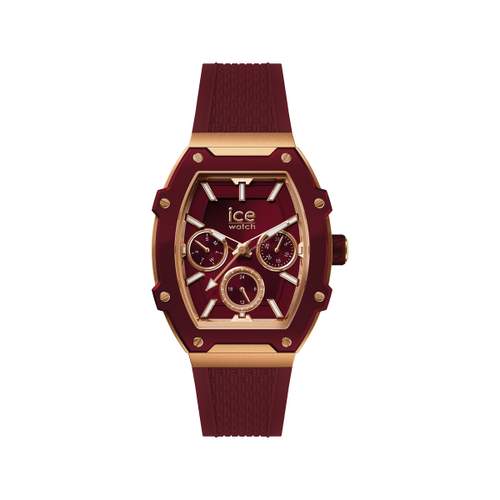 Montre ICE WATCH ice boliday femme analogique, bracelet plastique rouge