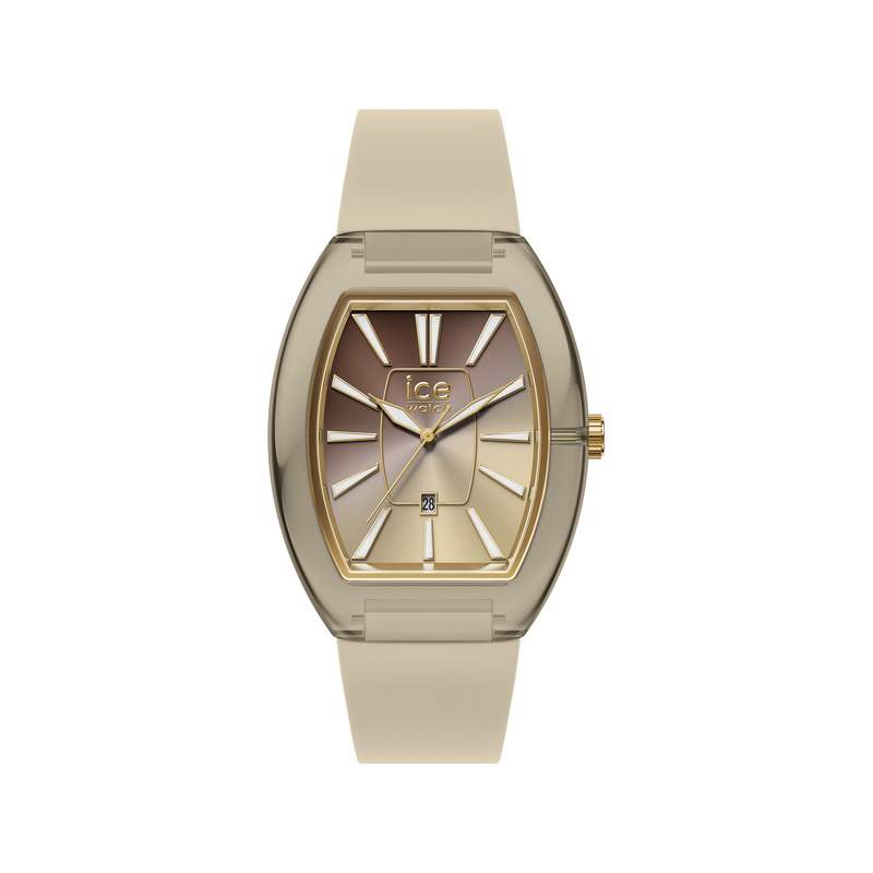 Montre ICE WATCH ice boliday femme analogique, bracelet plastique beige - vue 1