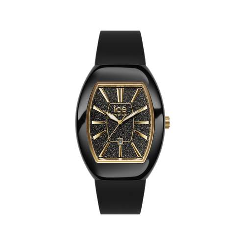ICE WATCH ice boliday analog ladies watch, black plastic strap