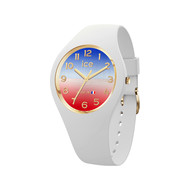 Montre ICE WATCH ice cocorico femme analogique, bracelet plastique blanc