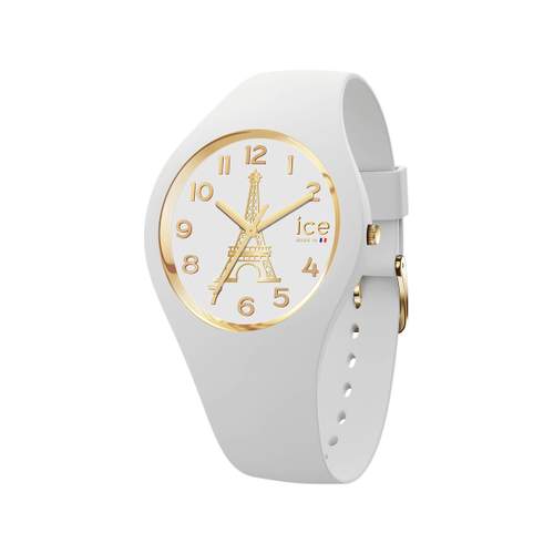 ICE WATCH ice cocorico analoog dameshorloge, witte kunststof band
