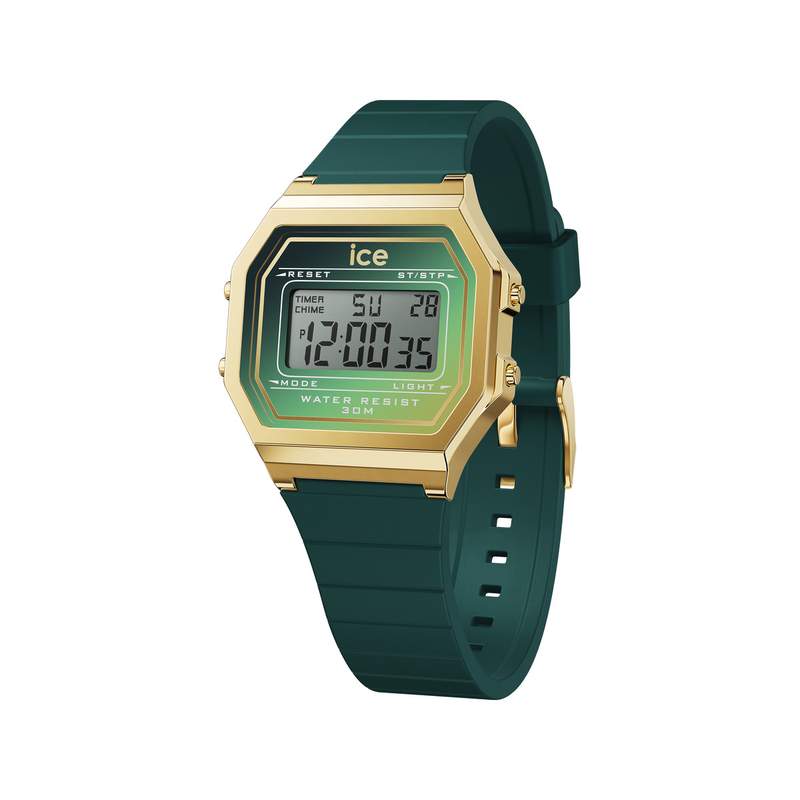 Montre ICE WATCH ice digit retro femme digital, bracelet plastique vert - vue 1