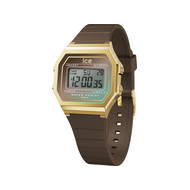 Montre ICE WATCH ice digit retro femme digital, bracelet plastique marron