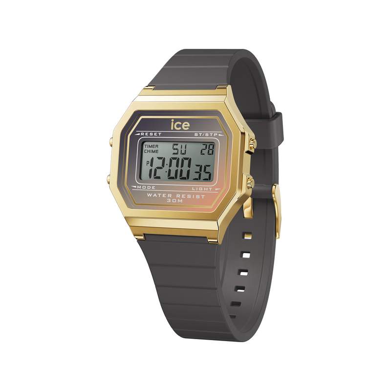 Montre ICE WATCH ice digit retro femme digital, bracelet plastique gris - vue 1