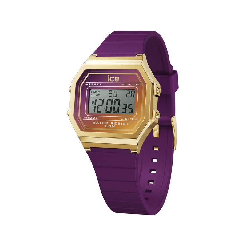 Montre ICE WATCH ice digit retro femme digital, bracelet plastique violet - vue 1