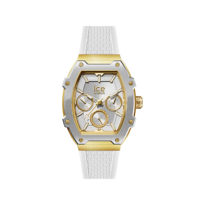 Montre ICE WATCH ice boliday - white gold femme analogique, bracelet silicone blanc - vue 1