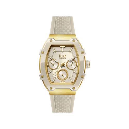 Montre ICE WATCH ice boliday - almond skin femme analogique, bracelet silicone beige