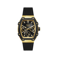 Montre ICE WATCH ice boliday - black gold femme analogique, bracelet silicone noir