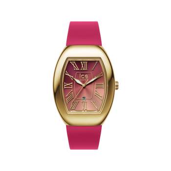 ICE WATCH ice boliday - dome - analoog metalen dameshorloge, gouden siliconen band