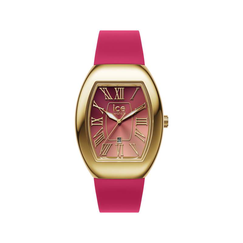 Montre ICE WATCH ice boliday - dome - metal femme analogique, bracelet silicone doré - vue 1