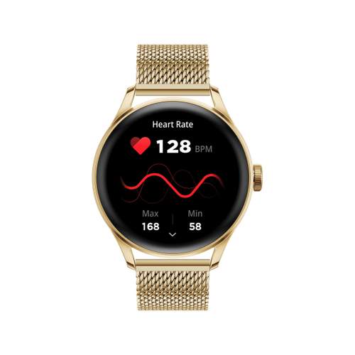 ice watch ice smart 2.0 - goud verbonden dameshorloge, goud metalen armband