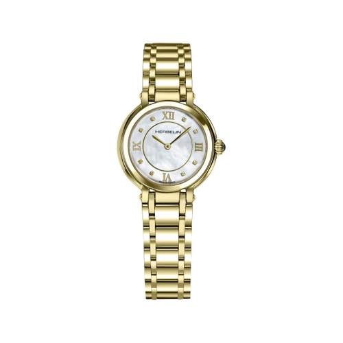 MICHEL HERBELIN dames pebble horloge stalen armband