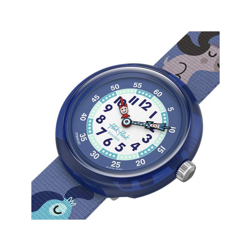 Montre flik flak friends fur-ever enfant bracelet pet recycle bleu - vue 2