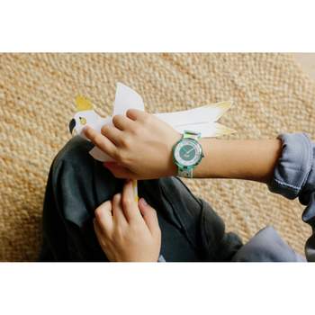 Montre FLIK FLAK HAPPY BUDGIES enfant bracelet pet recycle vert