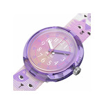Montre FLIK FLAK CUTIE KITTY enfant cadran violet bracelet pet recycle rose - vue 2