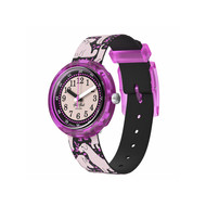 Montre FLIK FLAK WOOF WOOF TIME enfant bracelet pet recycle noir