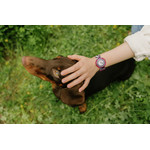 Montre FLIK FLAK WOOF WOOF TIME enfant bracelet pet recycle noir - vue porté 2