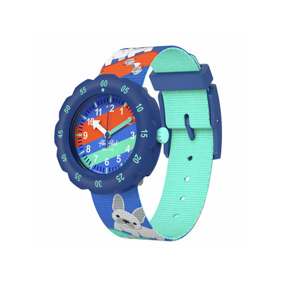 Montre flik flak friends fur-ever enfant bracelet pet recycle bleu - vue 1