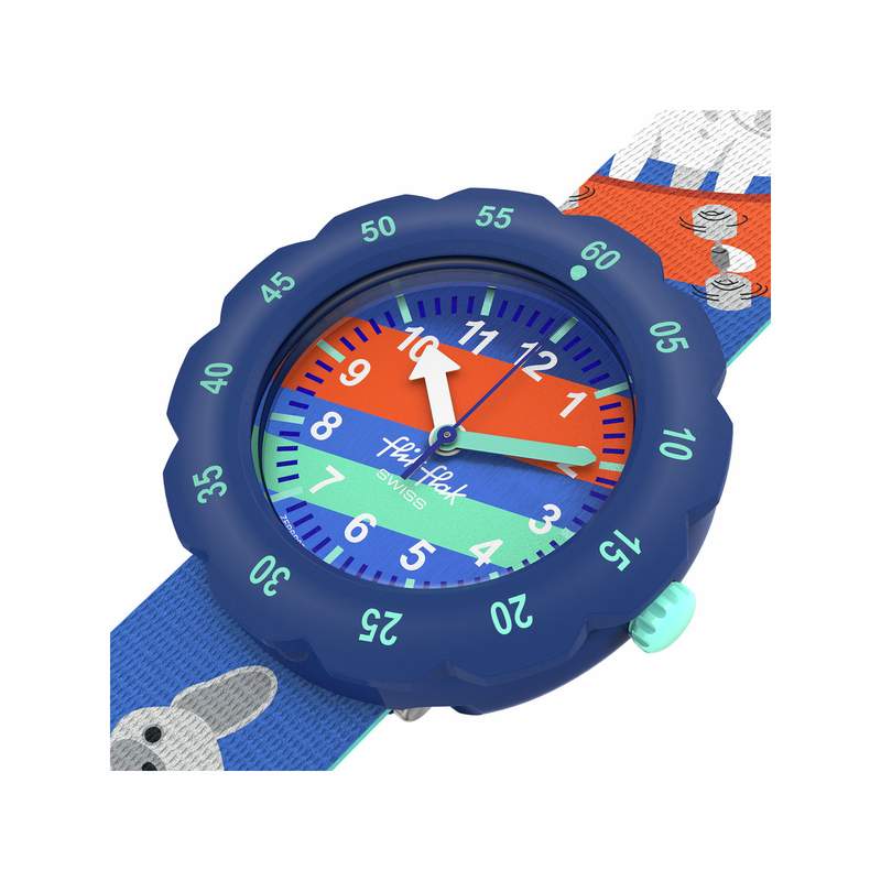Montre flik flak friends fur-ever enfant bracelet pet recycle bleu - vue 2