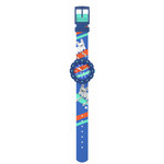 Montre flik flak friends fur-ever enfant bracelet pet recycle bleu - vue D1