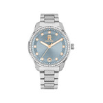 MONTRE TOMMY HILFIGER FEMME Th85 Crystals acier cadran Bleu - vue 1