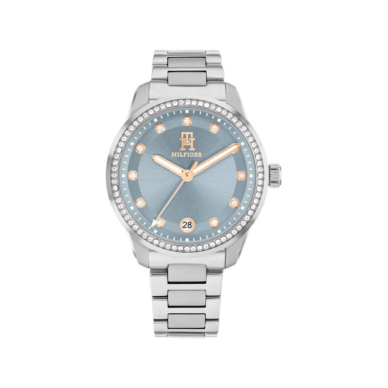 MONTRE TOMMY HILFIGER FEMME Th85 Crystals acier cadran Bleu - vue 1