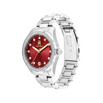 MONTRE TOMMY HILFIGER FEMME Th85 Crystals acier cadran rouge - vue 2