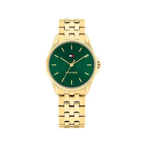 TOMMY HILFIGER VROUWENhorloge Jade staal groene wijzerplaat
