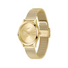 Montre LACOSTE crocodelle femme Acier doré jaune bracelet maille milanaise - vue V2