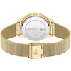 Montre LACOSTE crocodelle femme Acier doré jaune bracelet maille milanaise - vue V3