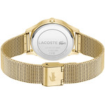 Montre LACOSTE crocodelle femme Acier doré jaune cadran vert bracelet maille milanaise - vue 3