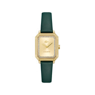 Montre LACOSTE parisienne femme cadran doré jaune bracelet vert