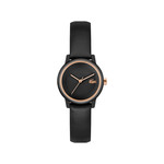 Montre LACOSTE 12.12 swift femme noir bracelet cuir - vue 1