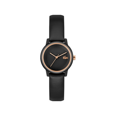 Montre LACOSTE 12.12 swift femme noir bracelet cuir