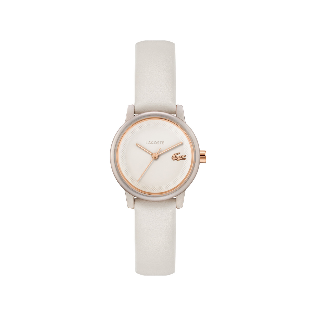 Montre LACOSTE12.12 swift femme blanc bracelet cuir