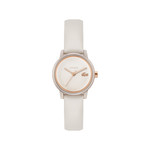 Montre LACOSTE12.12 swift femme blanc bracelet cuir - vue 1