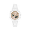 Montre LACOSTE lc33 femme blanc cadran beige bracelet silicone - vue V1