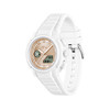 Montre LACOSTE lc33 femme blanc cadran beige bracelet silicone - vue V2